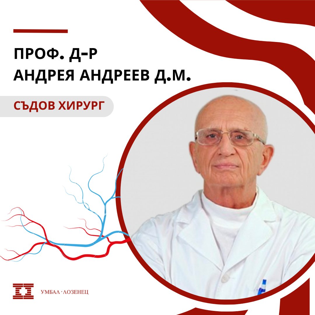 Проф. Андрея Андреев ще преглежда в УМБАЛ "Лозенец" всяка сряда